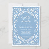 Blue Cielito Lindo Boy Baby shower Uitnodiging (Voorkant)