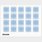Blue Cielito Lindo Jongens Baby Shower Vierkante Sticker (Vel)