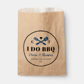 Blue Circle I Do BBQ Engagement Party Bedankzakje (Voorkant)
