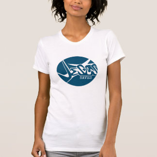 Blue Circle Jezus Redt Graffiti T-shirt