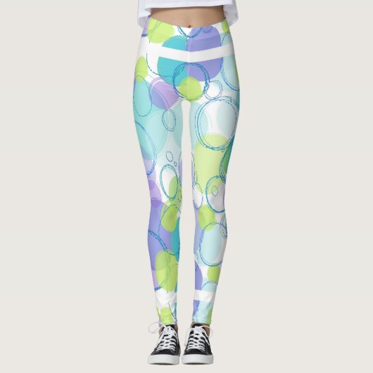 Blue Circle Leggins Leggings (Voorkant)