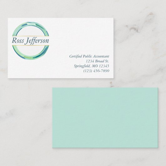 Blue Circle-Logo Visitekaartje (Voorkant / Achterkant)