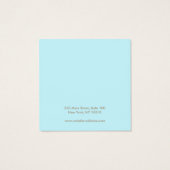 Blue Circles Studs Earning Display Card Square Vierkante Visitekaartjes (Achterkant)