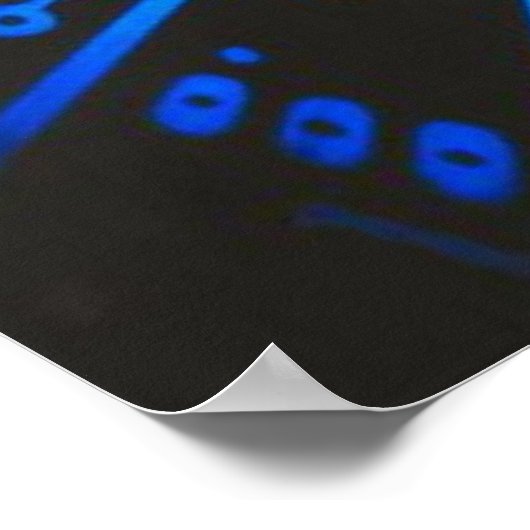 Blue Circuit Board Abstract Poster (Hoek)