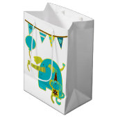 Blue Circus Birthday Kind Medium Cadeauzakje (Voorkant Gekanteld)