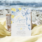 Blue Citrus Baby shower Invitation Kaart