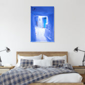 Blue City Alleyway Canvas Afdruk (Insitu (Slaapkamer))