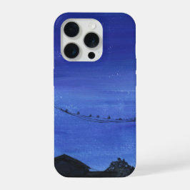 Blue Cityscape Phone Case iPhone 15 Pro Hoesje
