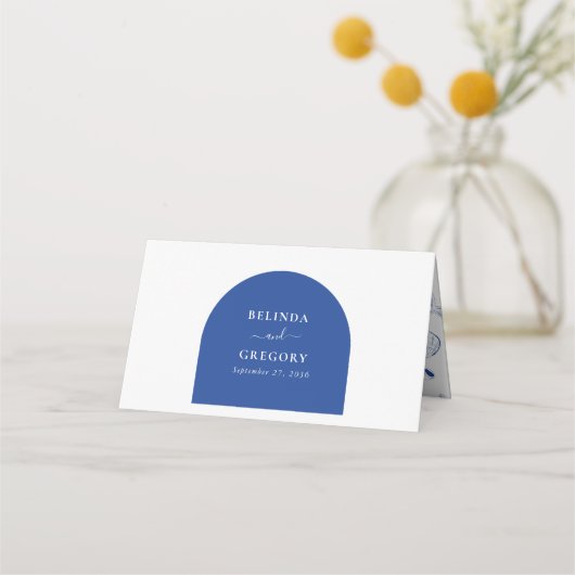 Blue Clam Seashells Coastal Seaside Beach Wedding (Achterkant)