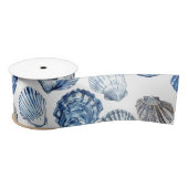 Blue Clam Shells Patroon Tissue Paper Lint (Spoel)