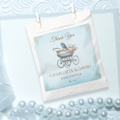 Blue Classic Boy Baby shower Bedankzakje