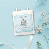 Blue Classic Boy Baby shower Bedankzakje