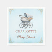 Blue  Classic Boy Baby shower Servet (Voorkant)