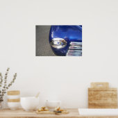 Blue Classic Car Poster (Keuken)