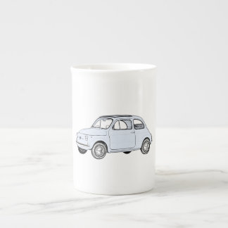 Blue Classic Fiat 500 Topolino Bone China Mok
