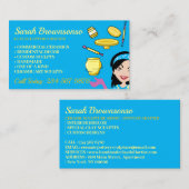 Blue Clay Ceramic Pottery Lady Boss Crafter Visitekaartje (Voorkant / Achterkant)