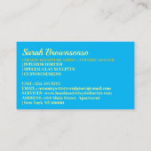 Blue Clay Ceramic Pottery Lady Boss Crafter Visitekaartje (Achterkant)