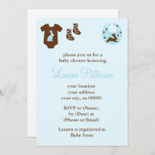 Blue Clothes Boy Baby shower Kaart (Voorkant / Achterkant)