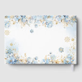 Blue ClothestLine Cold Outside Baby Boy Shower Gastenboek (Achterkant)