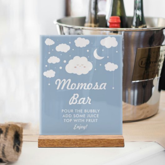Blue Cloud 9 Baby shower Momosa Bar