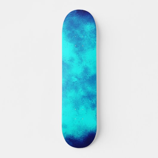 Blue Cloud Effect Skateboard (Voorkant)