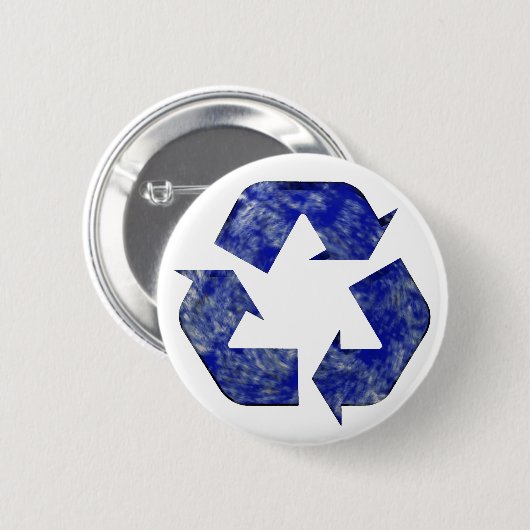 Blue Cloud Recycling Button (Voorkant /achterkant)