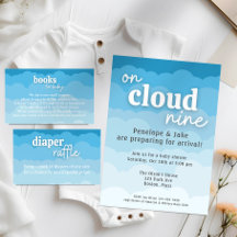 Blue Cloud Shower Books voor Baby Enclosure Kaart