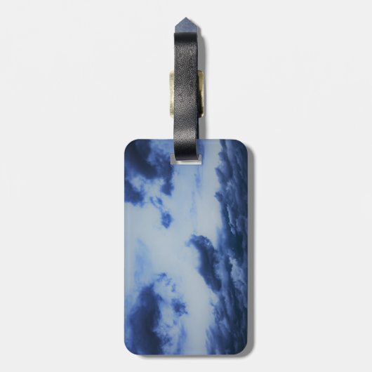 Blue Clouds Blue Sky Bagagelabel (Achterkant verticaal)