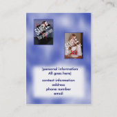 Blue Clouds Comp Card Visitekaartje (Achterkant)