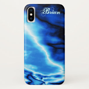 Blue Clouds N Lightning iPhone X Hoesje
