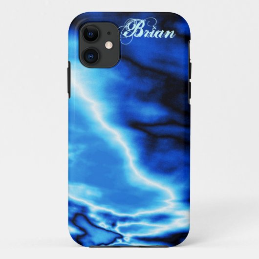 Blue Clouds N Lightning iPhone 5 hoesje (Achterkant)
