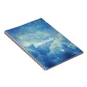 Blue Cloudy Journal de la Gratitude esthétique | R (Côté Droit)