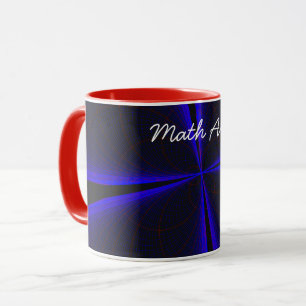 Blue Clover Leaf Geometrische Wiskunde Art Coffee  Mok