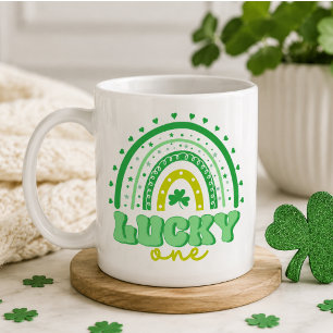 Blue Clover & Rainbow Lucky One Eerste Verjaardag  Koffiemok