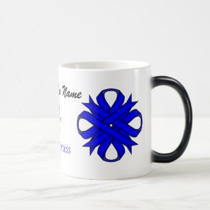 Blue Clover Ribbon Tmpl van Kenneth Yoncich Magische Mok