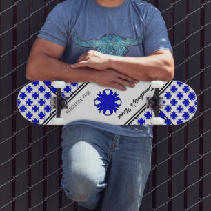 Blue Clover Ribbon van Kenneth Yoncich Skateboard