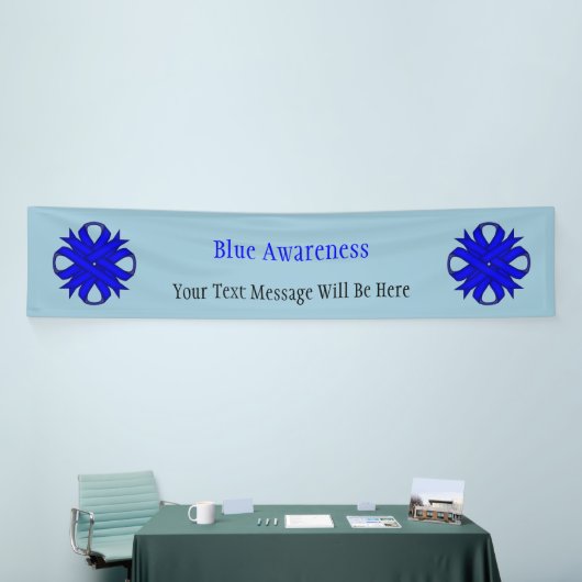 Blue Clover Ribbon van Kenneth Yoncich Spandoek (Beurs)