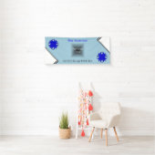 Blue Clover Ribbon van Kenneth Yoncich Spandoek (Insitu)