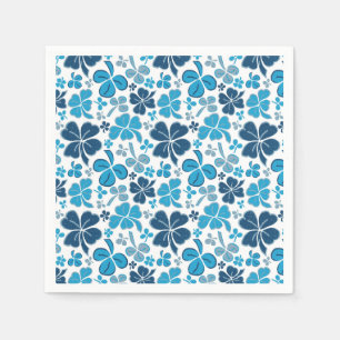 Blue Clover Shamrock Pattern St. Patrick's Day Servet