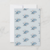 Blue Coastal Beach Dank u kaarten (Achterkant)