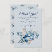 Blue Coastal Beach Merci Cartes (Devant / Derrière)