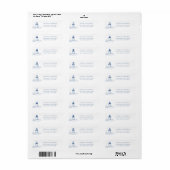 Blue Coastal Lighthouse Wedding Return Address Etiket (Full Sheet)