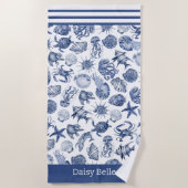 Blue Coastal Living Home Decor Strandlaken (Voorkant)