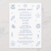 Blue Coastal Wedding Programma (Achterkant)