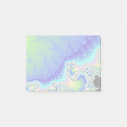 Blue Coastline Fractal Post-it® Notes (Voorkant)