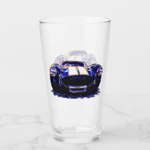 Blue Cobra Classic Car grafische lithografie Glas