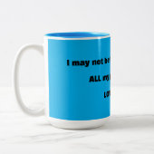 Blue COFFEE HUMOR Tweekleurige Koffiemok (Links)