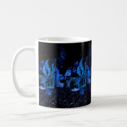Blue Coffee mok met blauw design (Links)