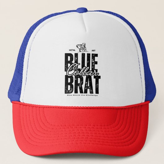 Blue Collar Brat Trucker Hat Pet (Voorkant)