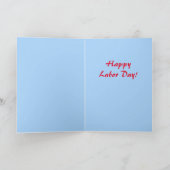 Blue Collar Labor Day Feestdagen Kaart (Binnen)